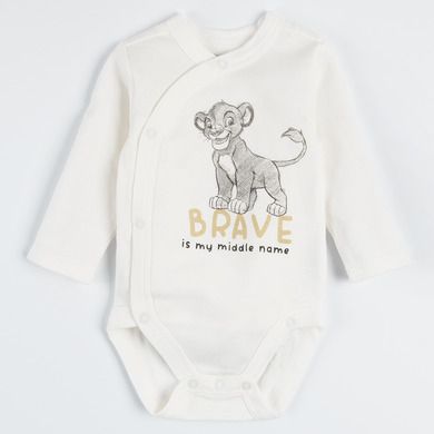 Set pentru baieti, Caciula, Body cu maneca lunga, Pijama tip salopeta, mix de culori, imprimeu Lion King