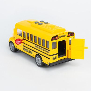 Smiki, Autobuz scolar, vehicul cu lumini si sunete, 1:20, 20 cm