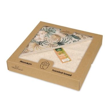 BabyMatex, Bamboo Design, prosop cu gluga din bambus, 100-100 cm