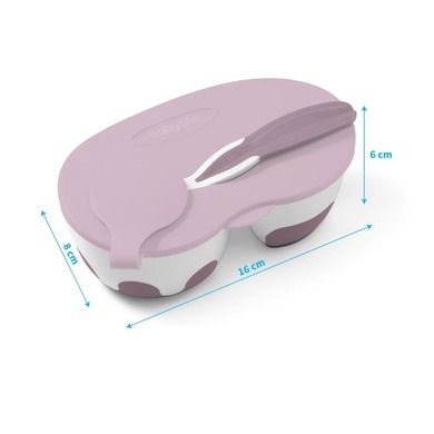 BabyOno, castron compartimentat cu lingurita, mov