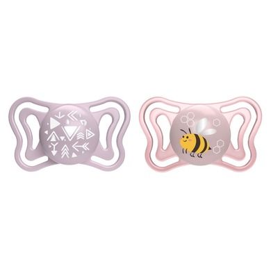 Chicco, Physioforma Light, suzeta din silicon, roz, 2-6 m, 2 buc.
