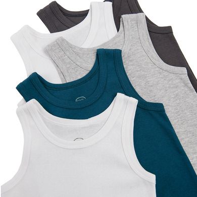 Cool Club, Maiou din bumbac organic pentru baieti, mix de culori, set 5 buc.