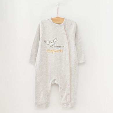 Cool Club, Pijama tip salopeta pentru fete, bumbac organic, mix de culori, imprimeu Harry Potter, set 3 buc.