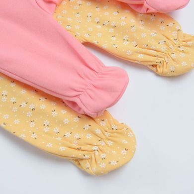Cool Club, Pijama tip salopeta pentru fete, galben, roz, set, 2 buc.