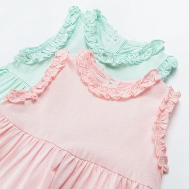 Cool Club, Rochie fara maneci pentru fete, roz, verde-menta, set 2 buc..