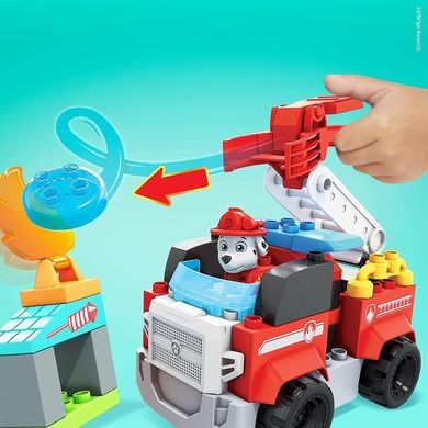 Mega Bloks, Paw Patrol, Marshall, masina si figurina, set de constructie, 34 piese