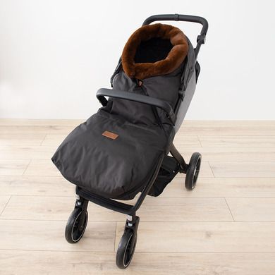 Smiki, sac de dormit pentru carucior, negru-maro