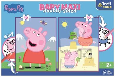 Trefl, Purcelusa Peppa, Baby Maxi, puzzle, 2-10 piese