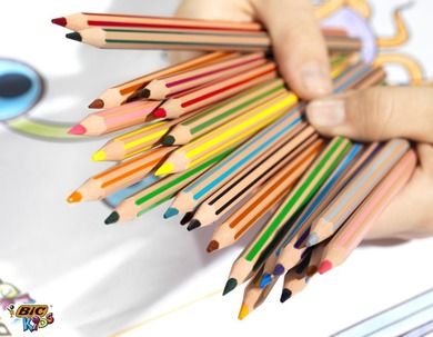 Bic, Kids, Eco Evolution Stripes, creioane, 18 culoare