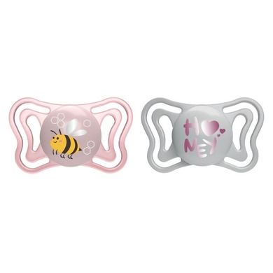Chicco, Physioforma Light, suzeta din silicon, roz, 2-6 m, 2 buc.