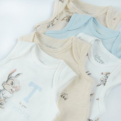 Cool Club, Body fara maneci pentru baieti, mix, imprimeu Bambi, set, 5 buc.