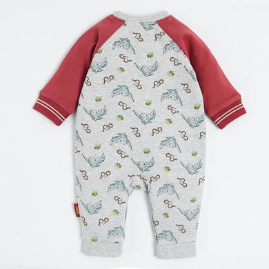 Cool Club, Set pentru baieti, pijama tip salopeta, baveta, gri-bordo, imprimeu Harry Potter