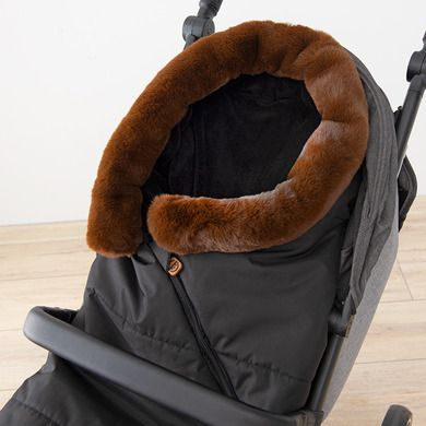 Smiki, sac de dormit pentru carucior, negru-maro