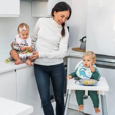 BabyOno, castron compartimentat cu lingurita, mov