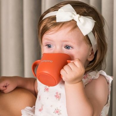 BabyOno, Flow, cana ergonomica pentru copii, portocaliu