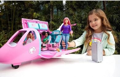 Barbie, Dreamhouse Adventures, Avion de vis, set de joaca cu papusa