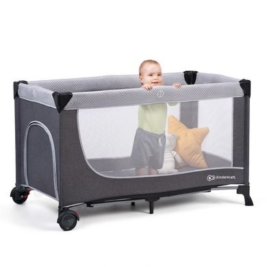 Kinderkraft, Leody, patut de calatorie cu accesorii, roz