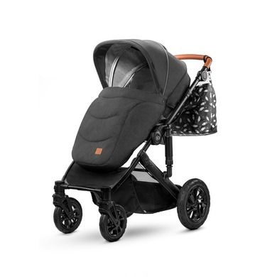Kinderkraft, Prime, carucior multifunctional 2in1, negru + geanta Mommy Bag