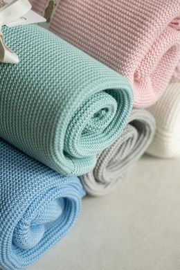 Maya Moo, patura din bumbac si bambus, White, 80-100 cm