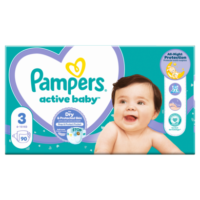 Pampers Active Baby, scutece marimea 3, 6-10 kg, 90 buc.