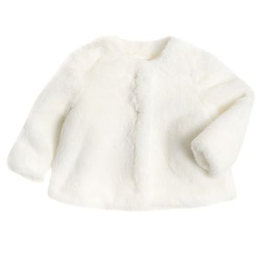Cool Club, Set pentru fetite, geaca din blanita si rochie, culoare alb