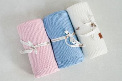 Maya Moo, patura din bumbac si bambus, White, 80-100 cm