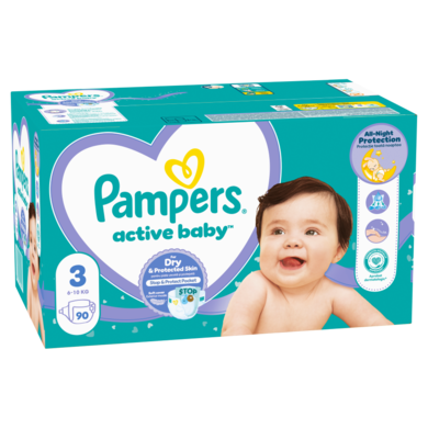 Pampers Active Baby, scutece marimea 3, 6-10 kg, 90 buc.