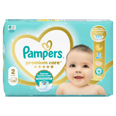 Pampers Premium Care, scutece marimea 2, 4-8 kg, 68 buc.